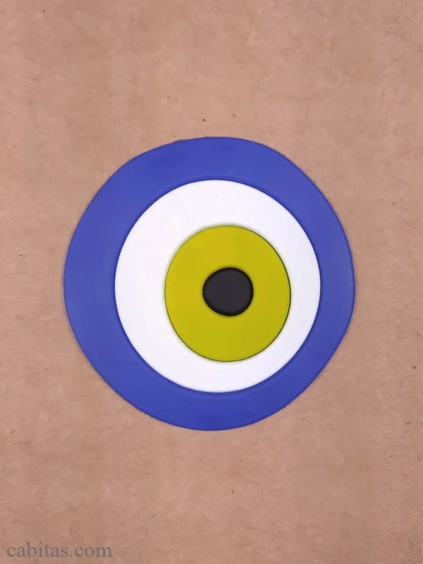 Nazar Boncuğu Süs / Kapı Süsü, Araba Torpido Üstü Kaymaz Kauçuk Dekoratif Nazar Boncuğu / Çap: 9 cm - DML10073